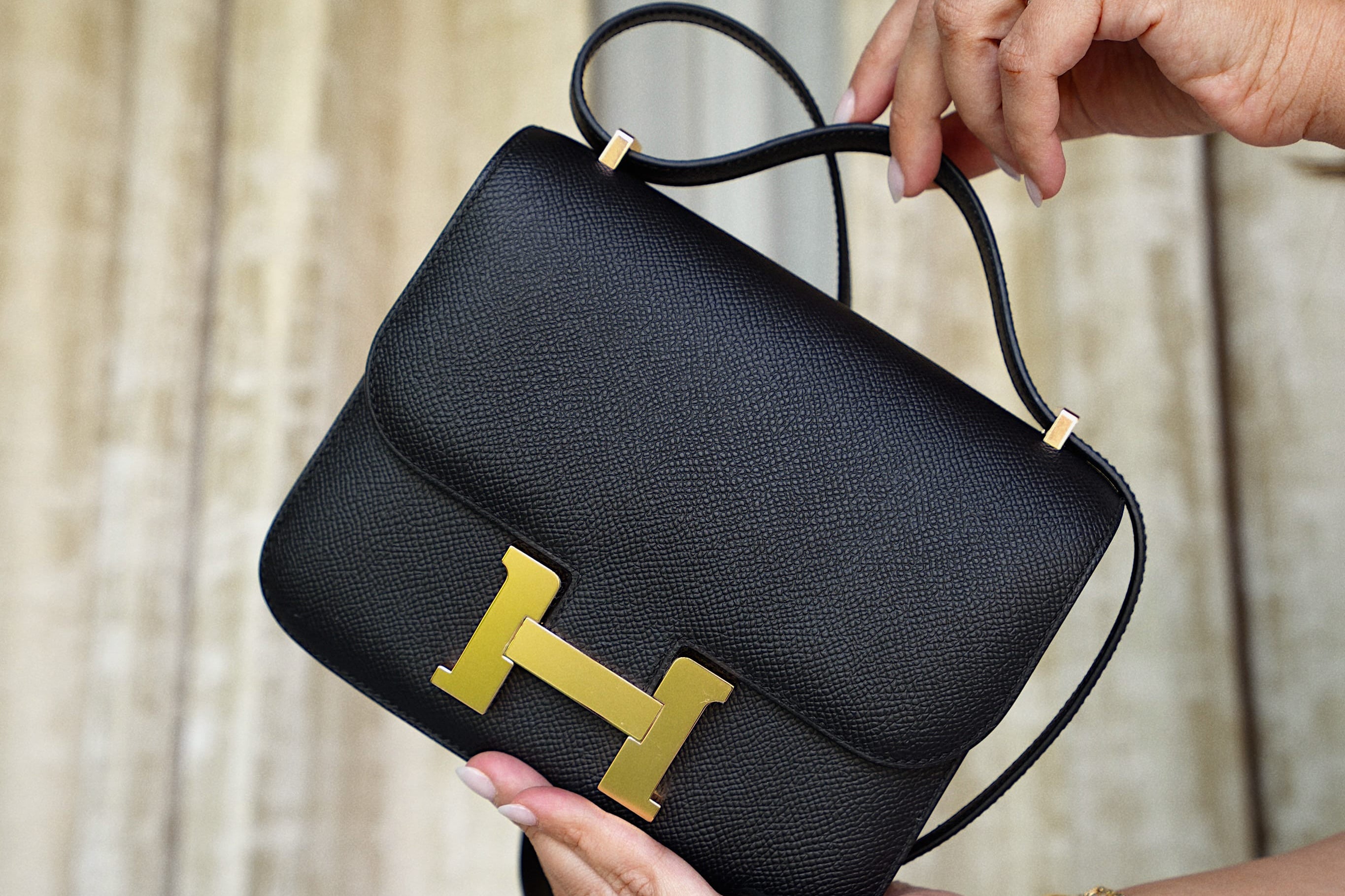 Product image 10 of 17: Constance 18 Black Epsom Rose Gold Plated K Stamp