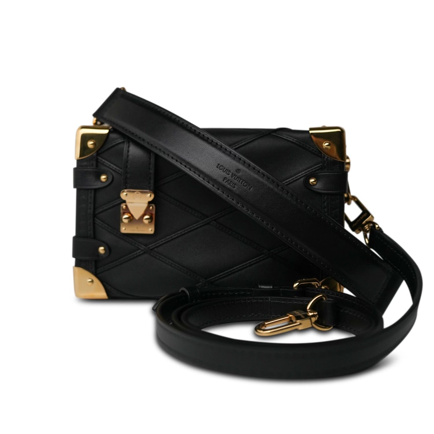 Louis Vuitton Black Side Trunk Malletage Leather – REDELUXE