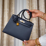 Product image 6 of 19: Kelly Sellier 25 Bleu Indigo Veau Epsom Gold Plated W Stamp