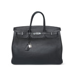 Product image 1 of 14: Birkin 40 Black Togo Palladium Plated O Square Stamp