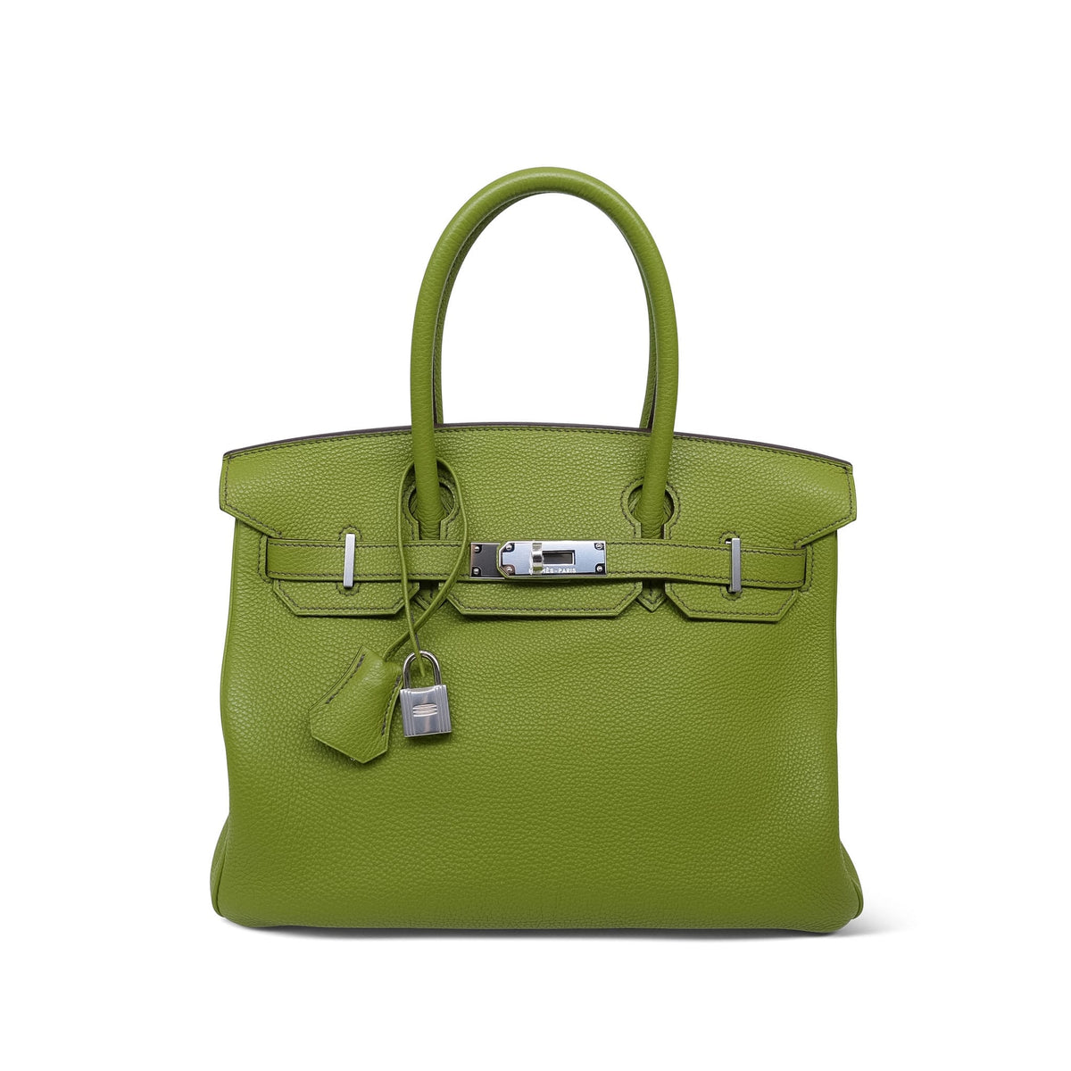 Birkin 30 Vert Anis Togo Palladium Plated M Square Stamp