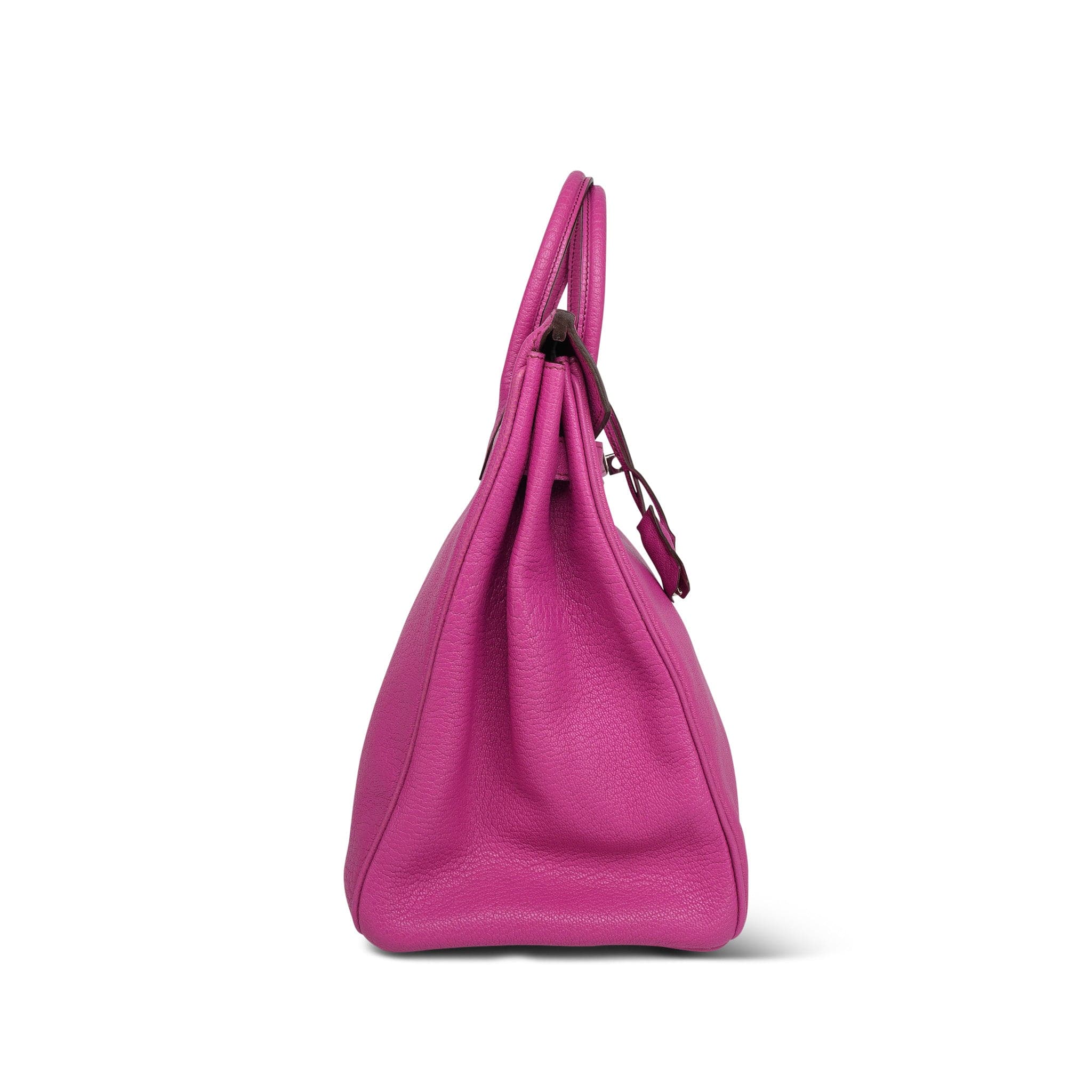 HAC 32 Fuchsia Chèvre de Coromandel Palladium Plated J Square