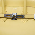 Product image 2 of 22: Birkin 25 Jaune Poussin Swift Palladium Plated T Stamp