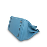 Product image 10 of 16: Birkin 35 Bleu Jean Togo Palladium Plated O Square Stamp