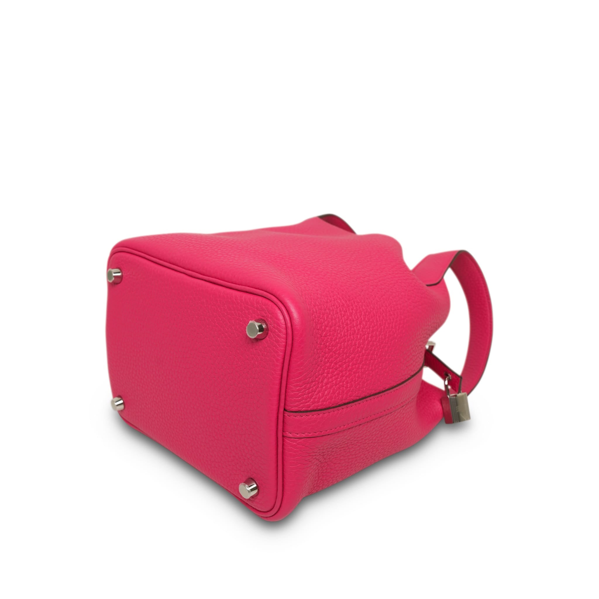 【美品】HERMES レクタングル　パラード Picotin 18 Rose Extreme Taurillon Clemence Palladium Plated D