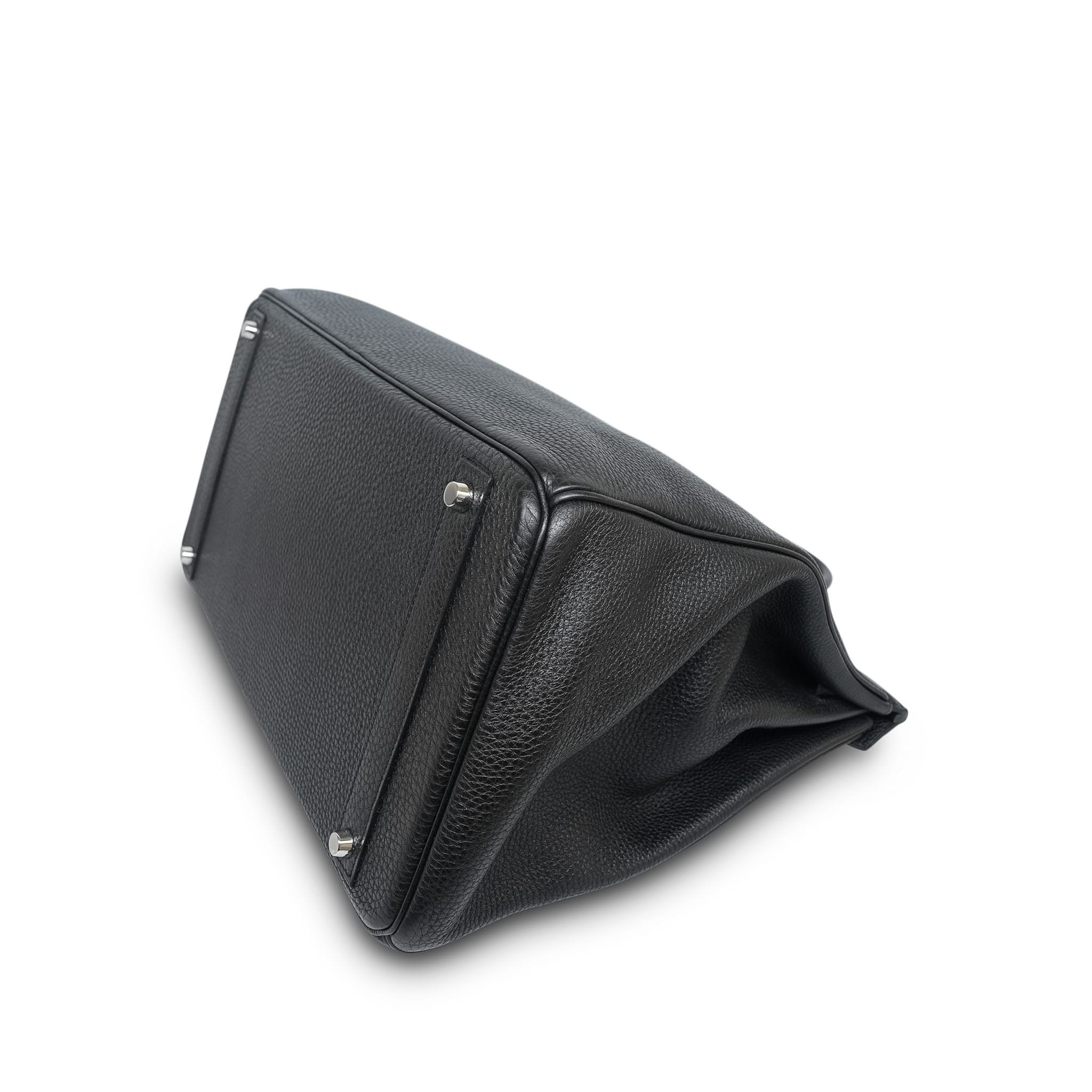 Product image 13 of 14: Birkin 40 Black Togo Palladium Plated O Square Stamp
