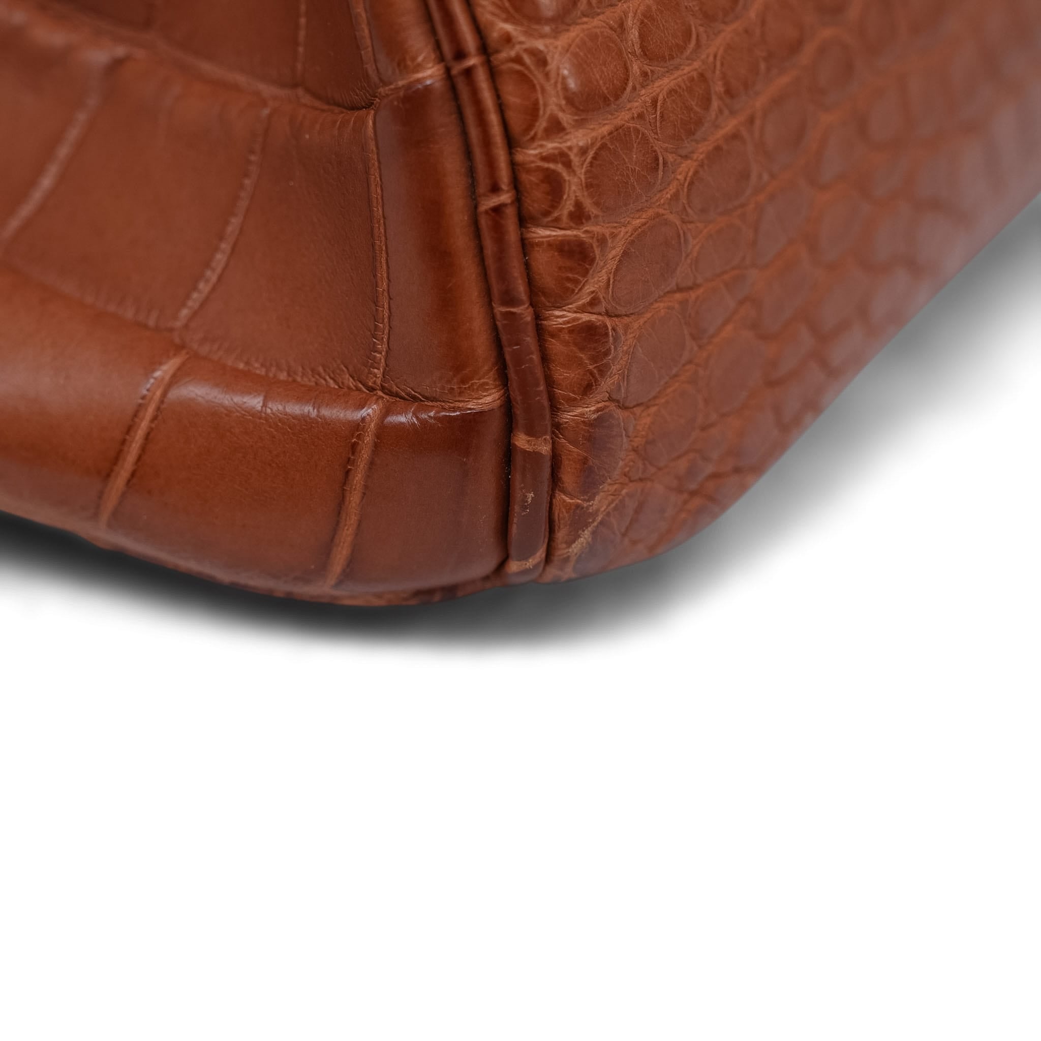Product image 11 of 21: Birkin 30 Fauve Barenia Alligator Palladium Plated P Square Stamp