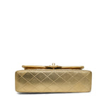 Product image 8 of 32: Gold Metallic Lambskin Quilted Classic Flap Small Aged Gold Hardware