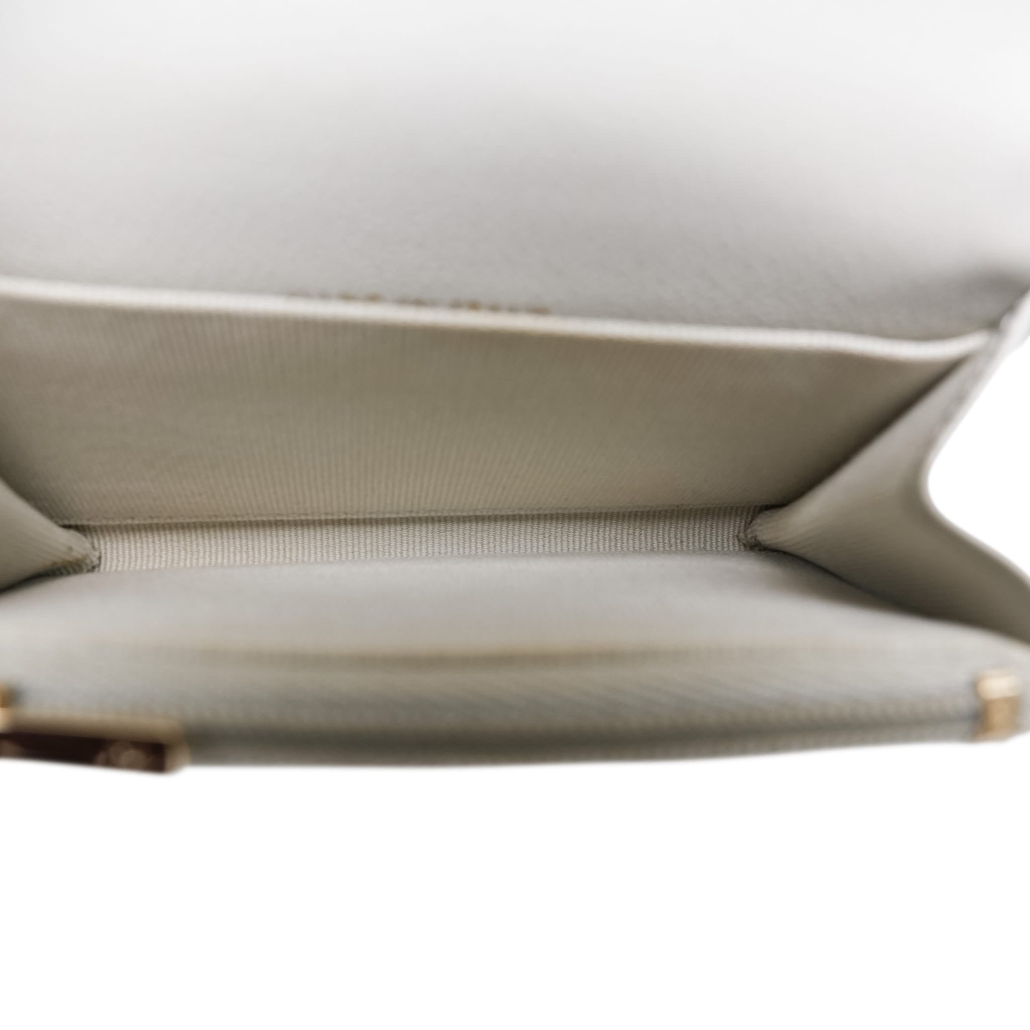 Product image 13 of 17: Light Grey Caviar Quilted Classic Flap Card Holder LGHW