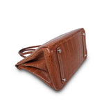 Product image 13 of 21: Birkin 30 Fauve Barenia Alligator Palladium Plated P Square Stamp