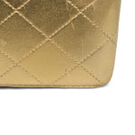 Product image 12 of 32: Gold Metallic Lambskin Quilted Classic Flap Small Aged Gold Hardware