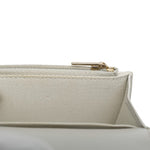 Product image 14 of 17: Light Grey Caviar Quilted Classic Flap Card Holder LGHW