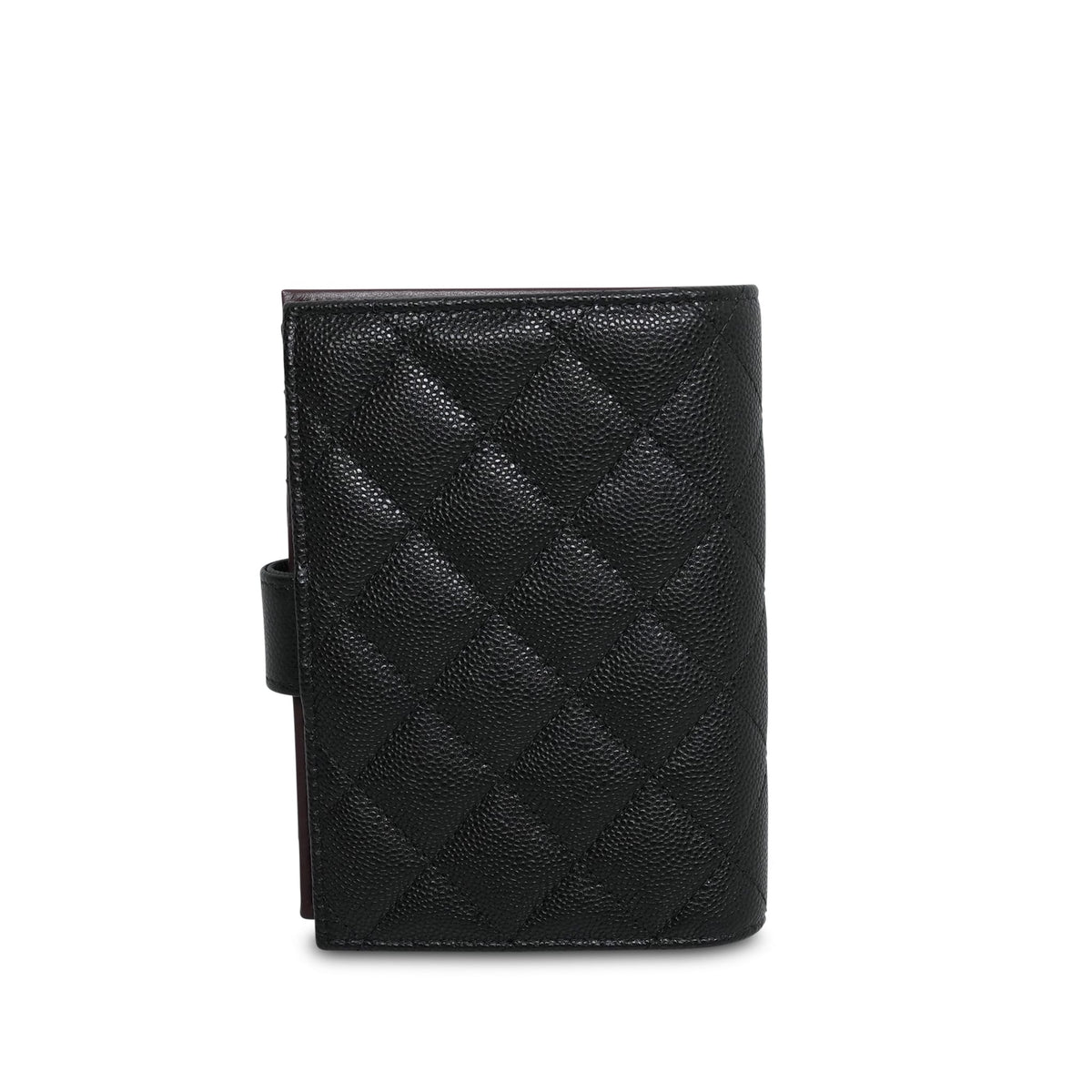 25K Black Caviar Quilted Classic Passport Holder LGHW