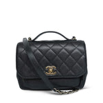 Product image 1 of 19: Black Caviar Quilted Business Affinity Flap Medium Light Gold Hardware