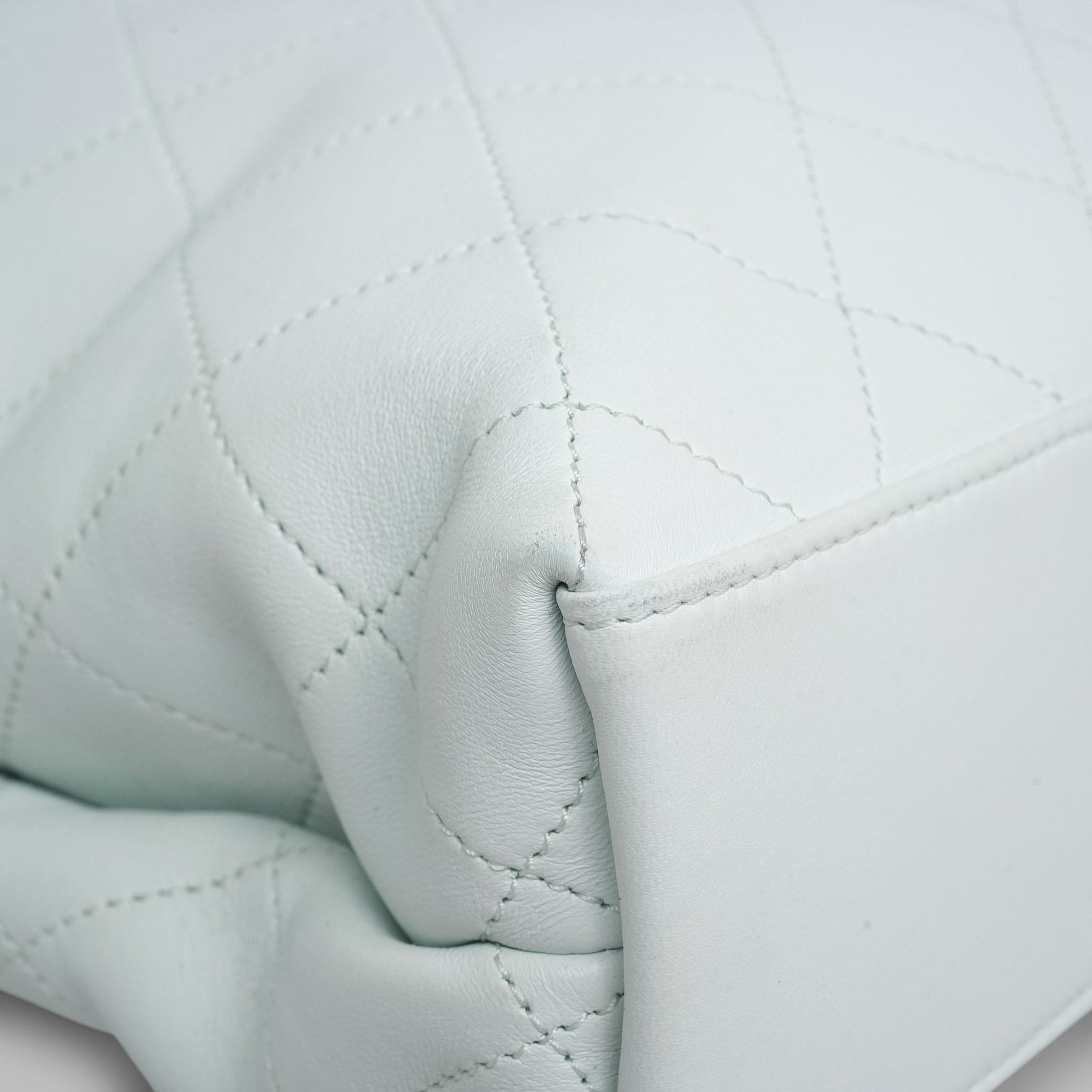 Product image 15 of 20: 26S Light Blue Lambskin Quilted Eyes On You Large Shopping Bag LGHW