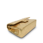 Product image 13 of 32: Gold Metallic Lambskin Quilted Classic Flap Small Aged Gold Hardware