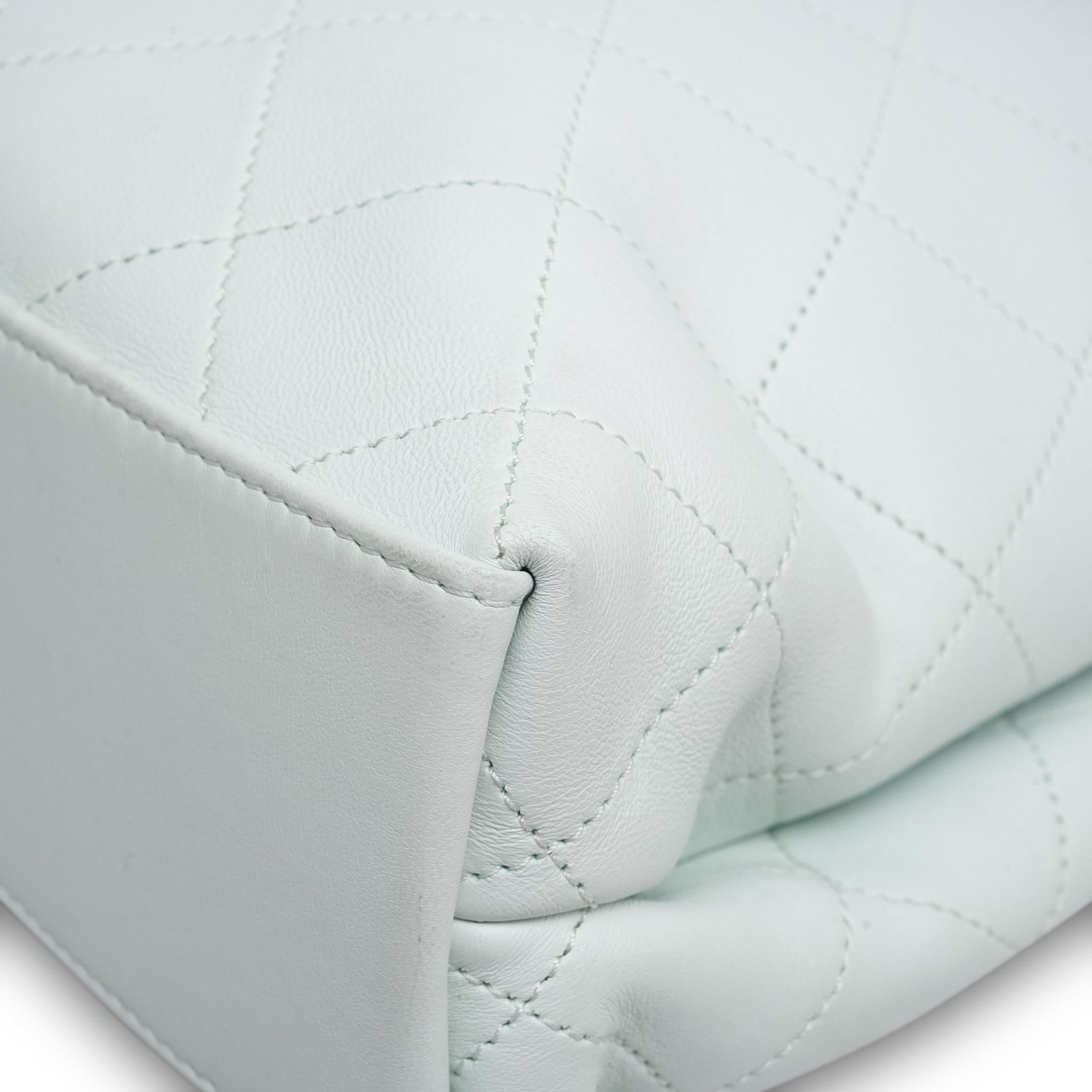Product image 16 of 20: 26S Light Blue Lambskin Quilted Eyes On You Large Shopping Bag LGHW