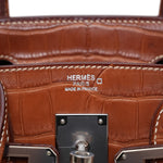Product image 2 of 21: Birkin 30 Fauve Barenia Alligator Palladium Plated P Square Stamp