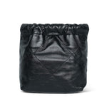 Product image 4 of 12: Black Calfskin Quilted Mini 22 Hobo Bag Aged Silver Hardware