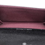 Product image 11 of 12: Black Caviar Quilted Classic Flap Card Holder Silver Hardware