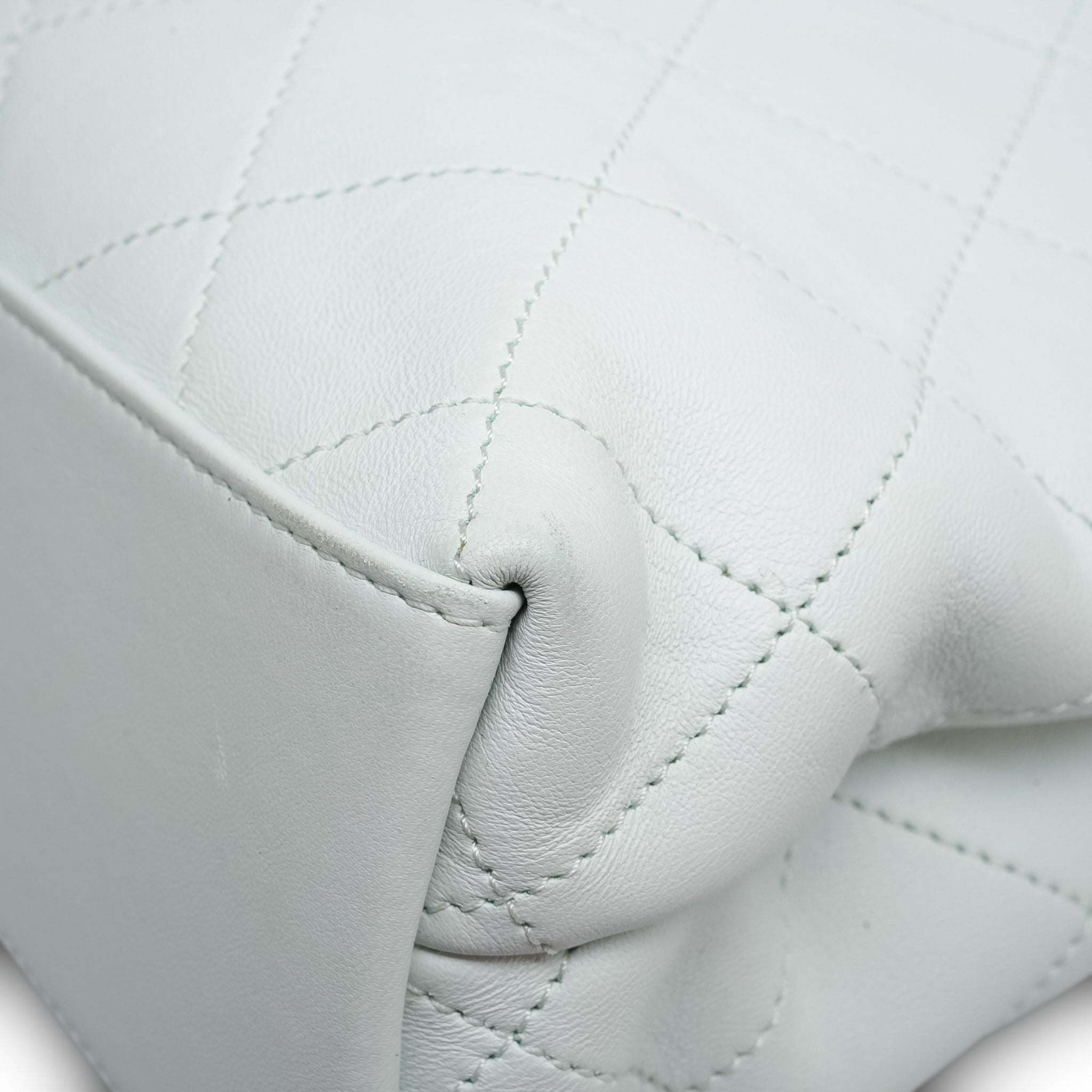 Product image 18 of 20: 26S Light Blue Lambskin Quilted Eyes On You Large Shopping Bag LGHW