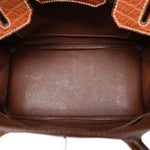 Product image 15 of 21: Birkin 30 Fauve Barenia Alligator Palladium Plated P Square Stamp