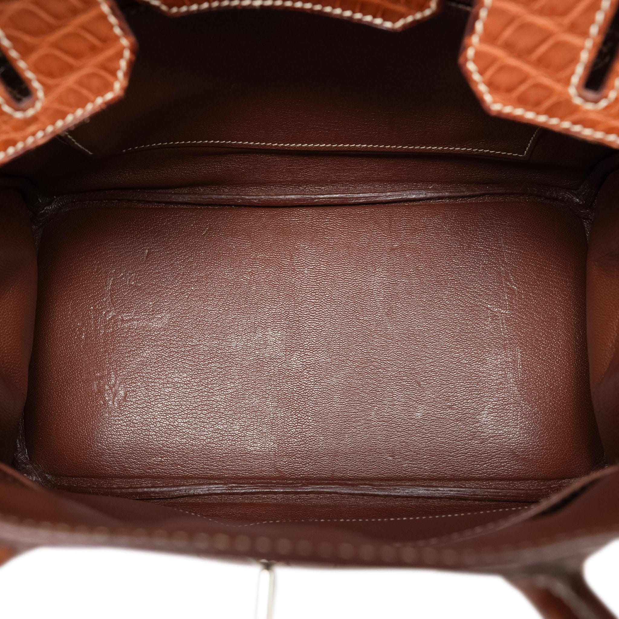 Product image 15 of 21: Birkin 30 Fauve Barenia Alligator Palladium Plated P Square Stamp