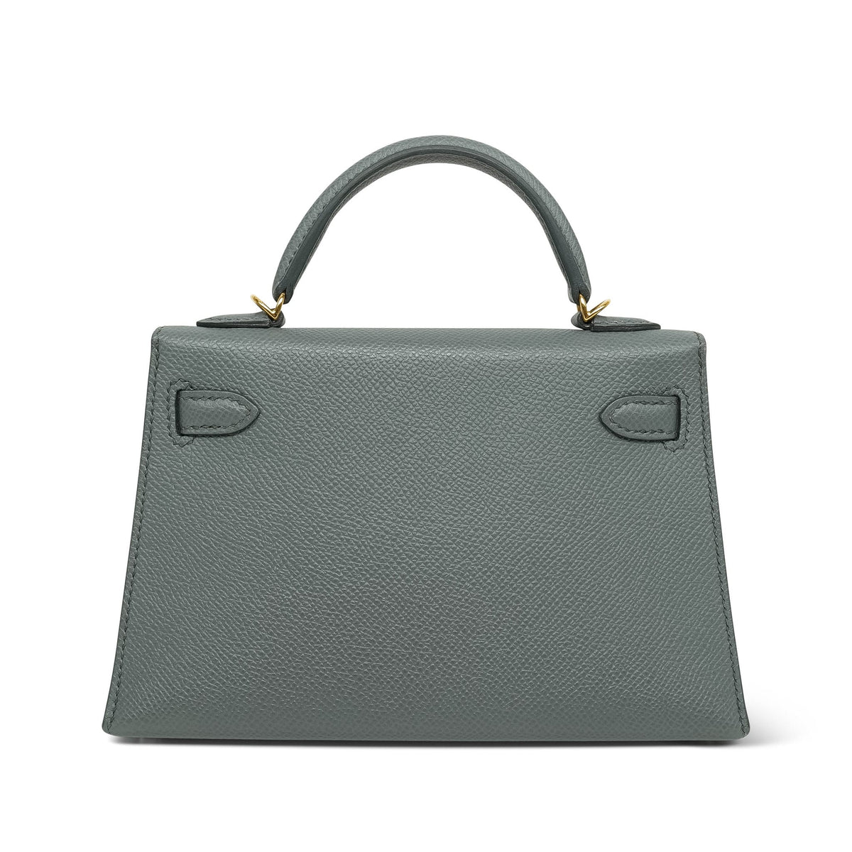 Mini Kelly Sellier Vert Amande Veau Epsom Gold Plated Y Stamp