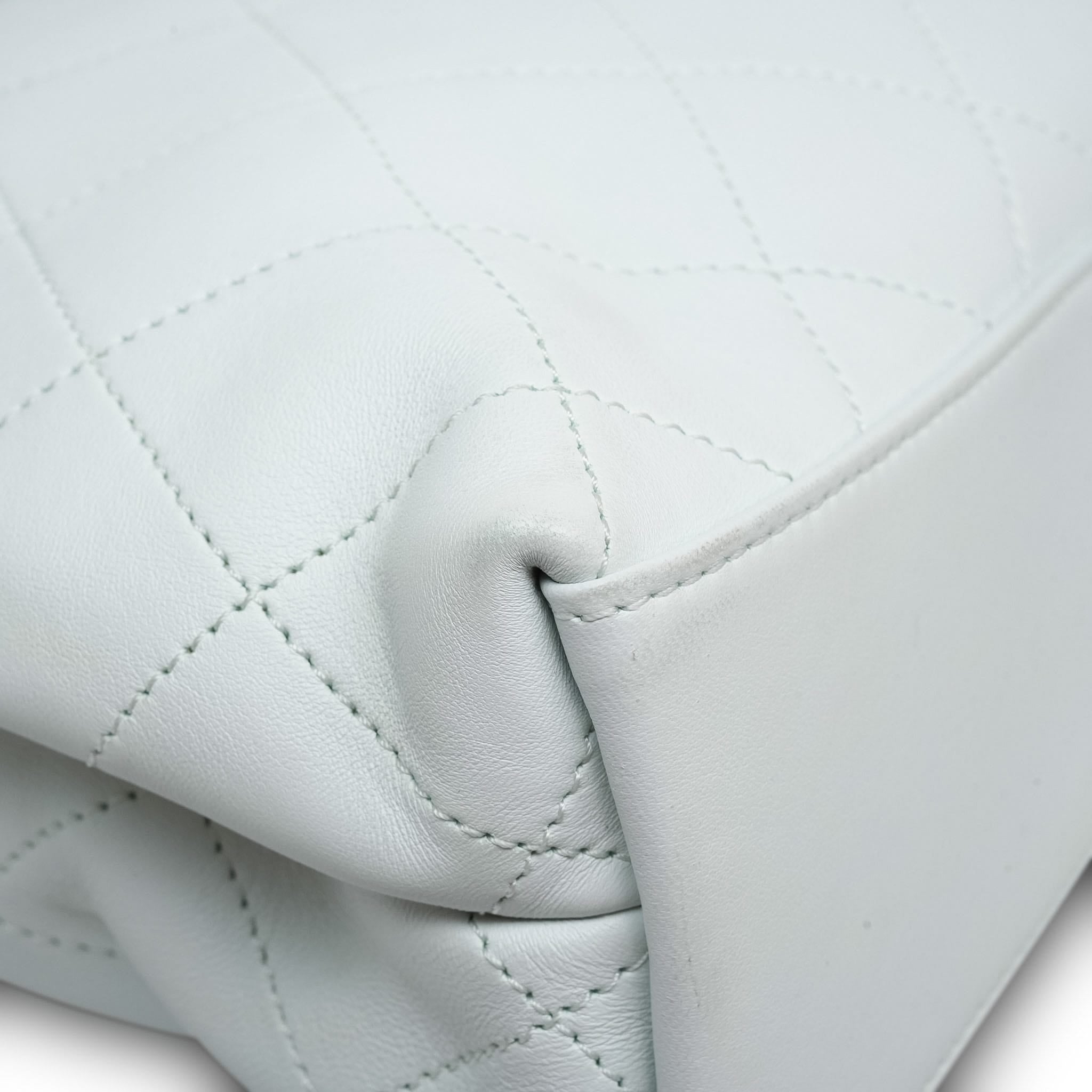 Product image 17 of 20: 26S Light Blue Lambskin Quilted Eyes On You Large Shopping Bag LGHW