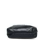 Product image 6 of 12: Black Calfskin Quilted Mini 22 Hobo Bag Aged Silver Hardware