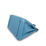 Product image 12 of 16: Birkin 35 Bleu Jean Togo Palladium Plated O Square Stamp