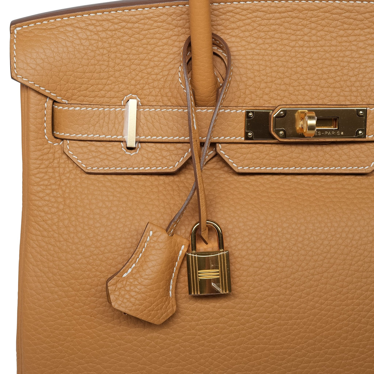 Birkin 30 Natural Sable Togo Gold Plated T Stamp