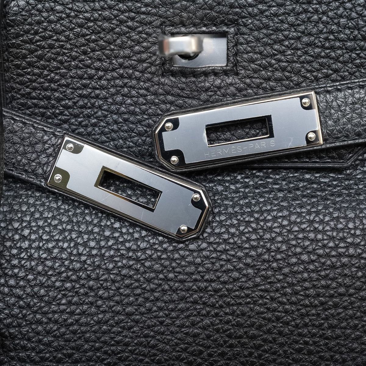 Birkin 40 Black Togo Palladium Plated O Square Stamp