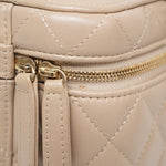 Product image 18 of 28: Beige Lambskin Quilted Top Handle Vanity Case LGHW