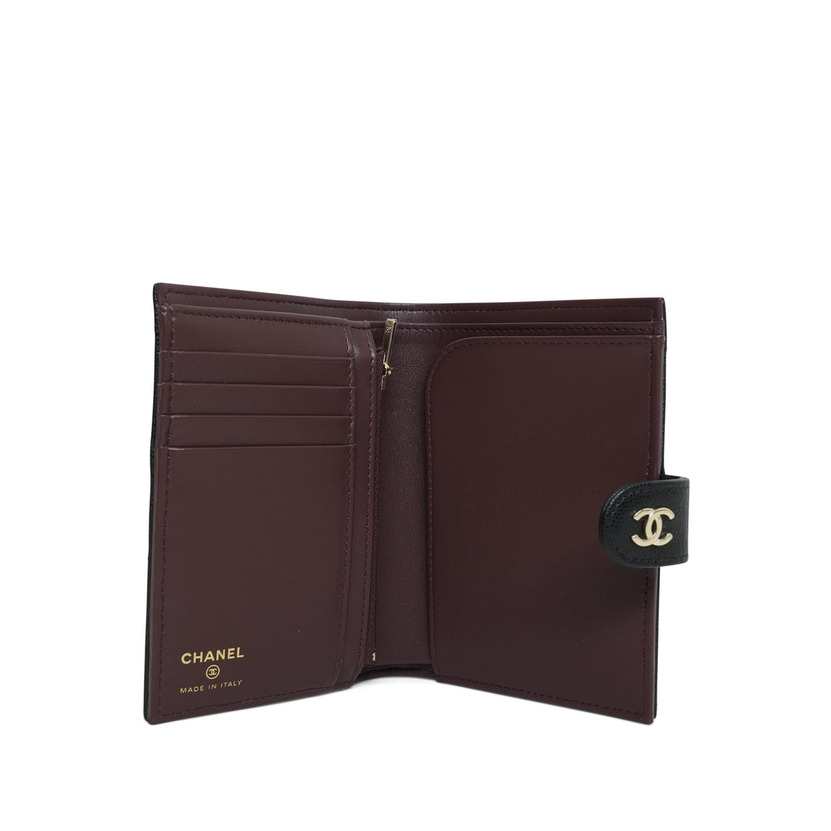 25K Black Caviar Quilted Classic Passport Holder LGHW