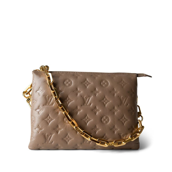 Louis Vuitton Lambskin Embossed Coussin PM Camel – REDELUXE