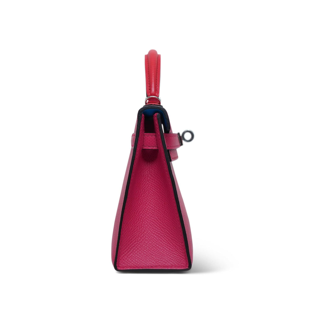 Mini Kelly Sellier Casaque Rouge De Coeur/Rose Extreme/Bleu Zanzibar Palladium Plated Y Stamp