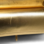 Product image 25 of 32: Gold Metallic Lambskin Quilted Classic Flap Small Aged Gold Hardware