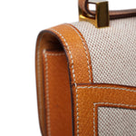 Product image 11 of 33: Constance 23 Gold Peau Porc/Toile Gold Plated M Circle Stamp