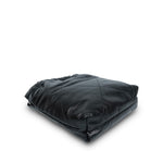 Product image 9 of 12: Black Calfskin Quilted Mini 22 Hobo Bag Aged Silver Hardware