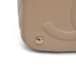 Product image 21 of 28: Beige Lambskin Quilted Top Handle Vanity Case LGHW