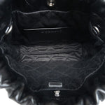 Product image 11 of 12: Black Calfskin Quilted Mini 22 Hobo Bag Aged Silver Hardware