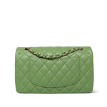 Product image 4 of 16: Pistachio Green Caviar Quilted Classic Flap Medium LGHW