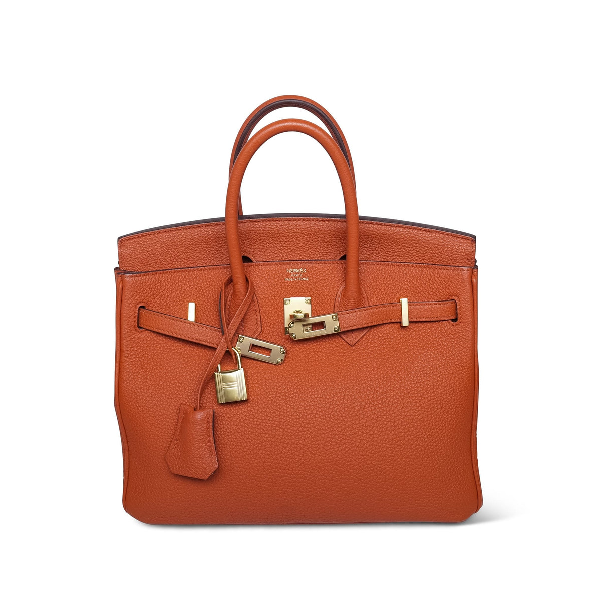 Birkin 25 Cuivre Togo Gold Plated X Stamp