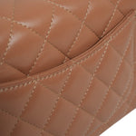 Product image 5 of 14: 21P Caramel Lambskin Quilted Mini Rectangular Flap Light Gold Hardware
