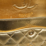 Product image 22 of 32: Gold Metallic Lambskin Quilted Classic Flap Small Aged Gold Hardware