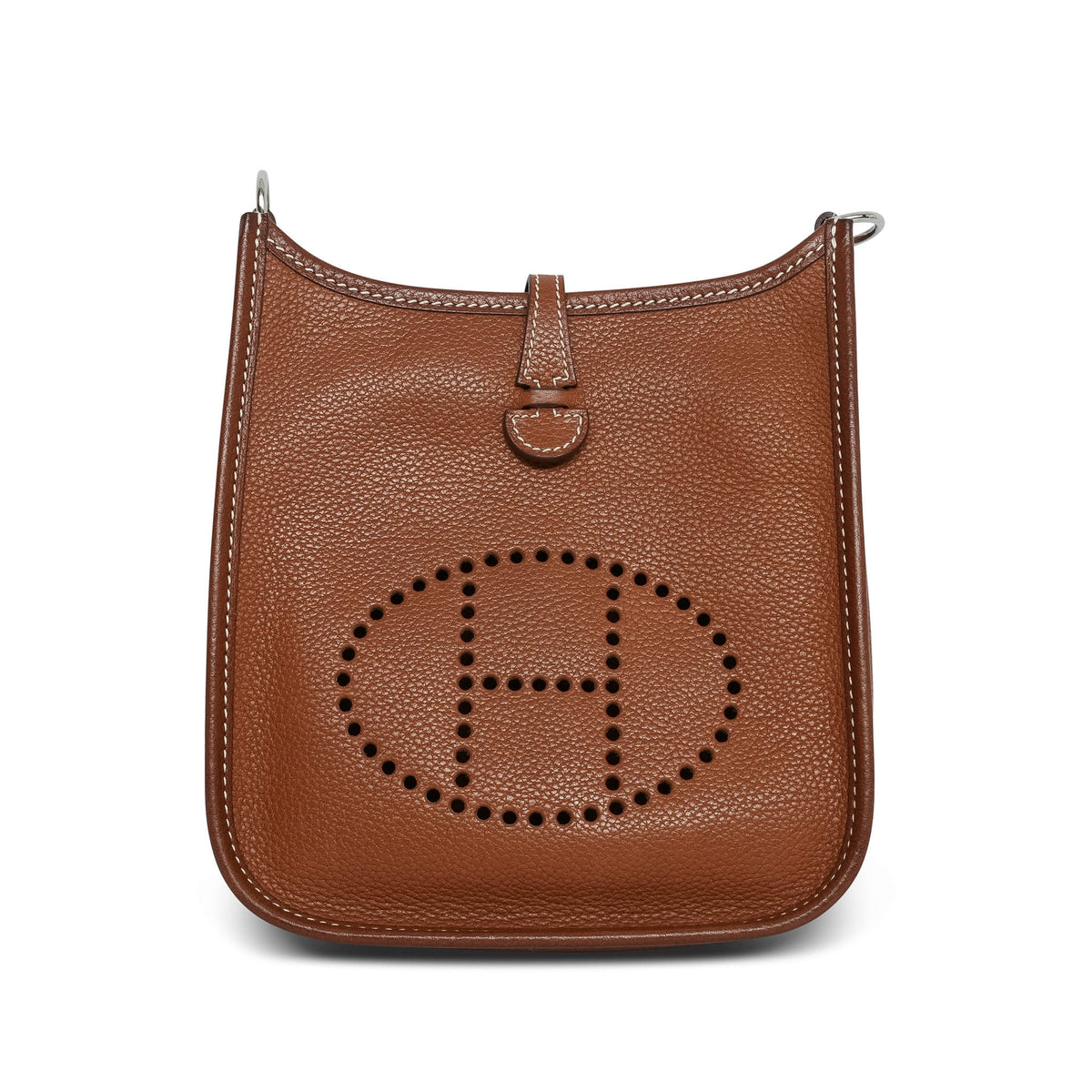 Evelyne 16 Fauve Barenia Faubourg Palladium Plated B Stamp