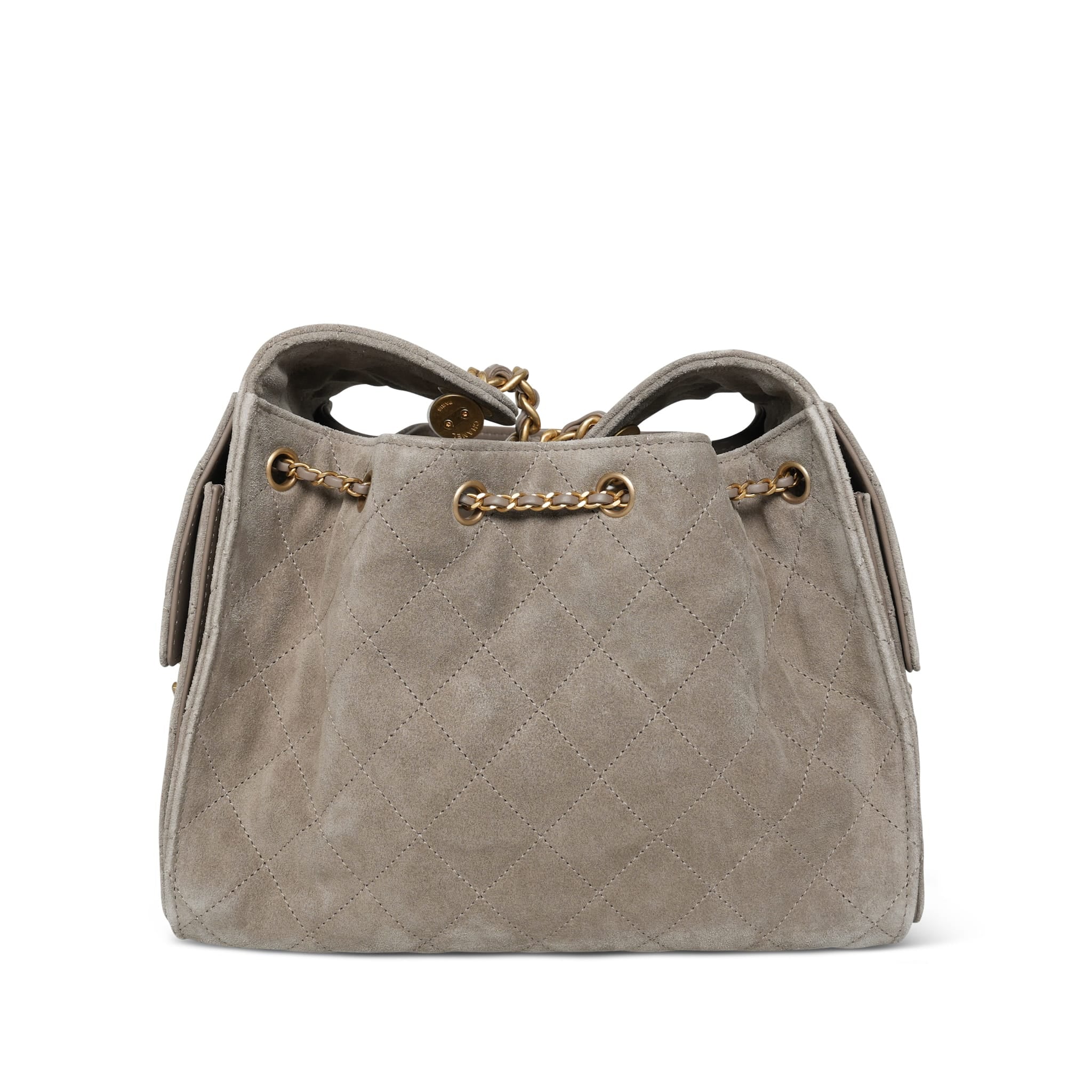 Product image 5 of 14: 25K Dark Grey Suede Quilted 25 Hobo Bag Small AGHW