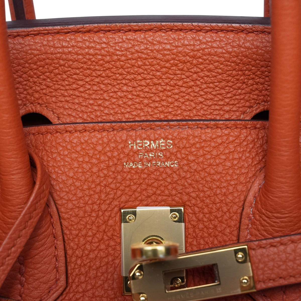 Birkin 25 Cuivre Togo Gold Plated X Stamp