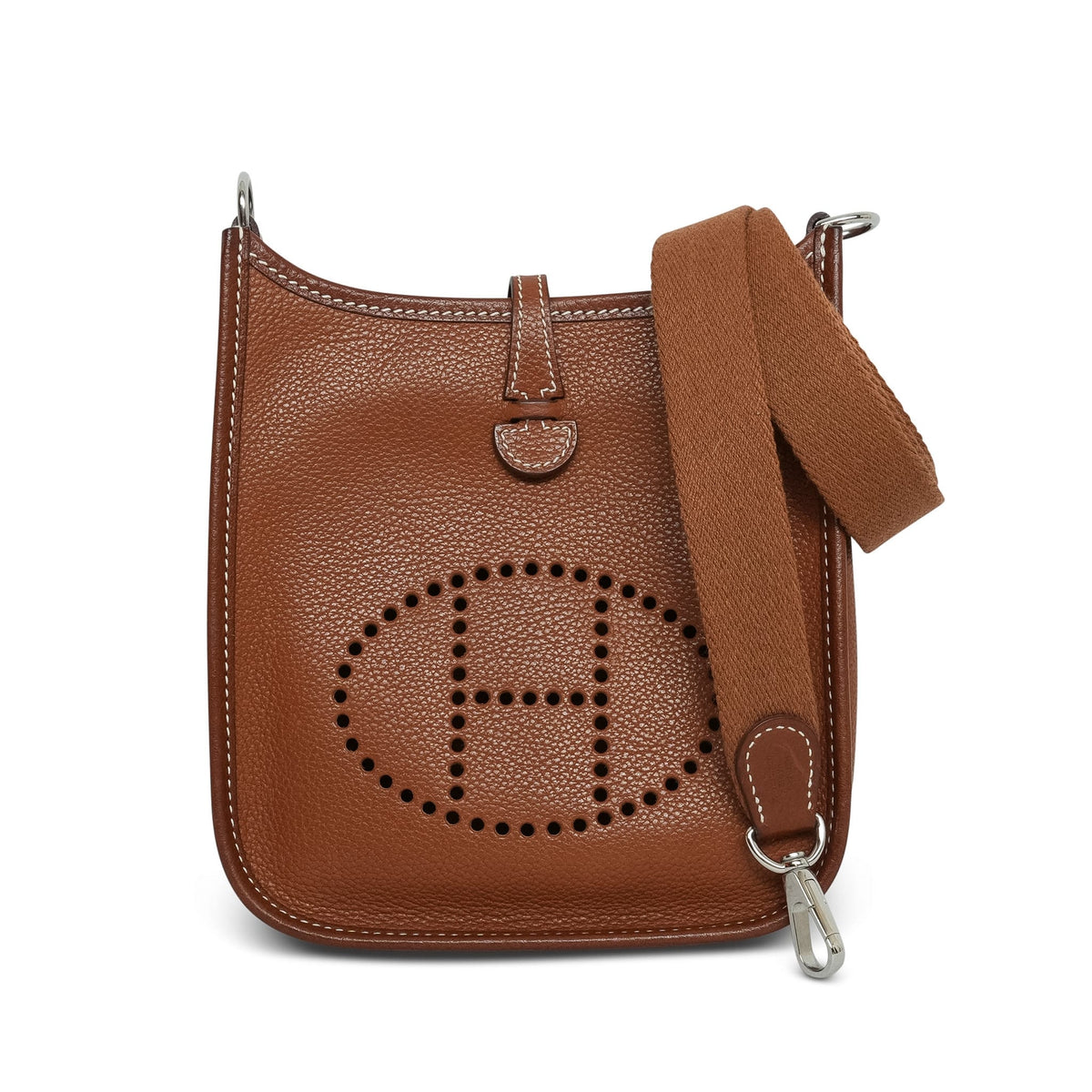 Evelyne 16 Fauve Barenia Faubourg Palladium Plated B Stamp